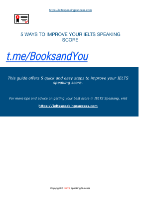 5 WAYS TO IMPROVE YOUR IELTS SPEAKING SCORE Pdf Dirzon